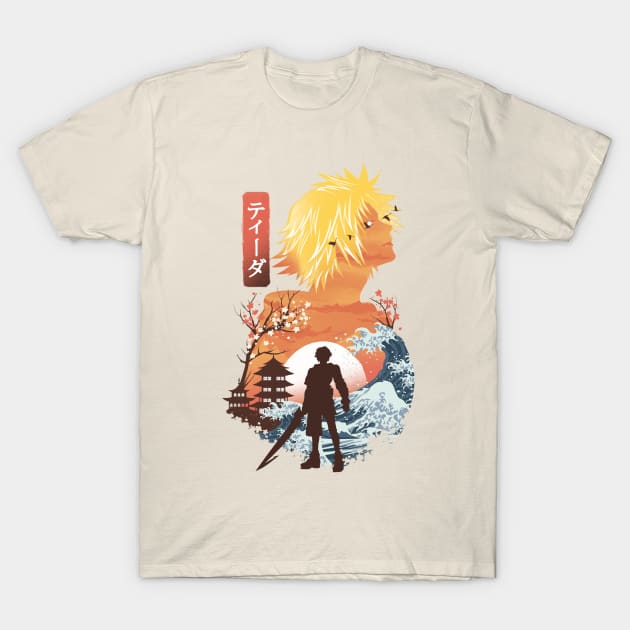 Ukiyo e Tidus T-Shirt by DANDINGEROZZ